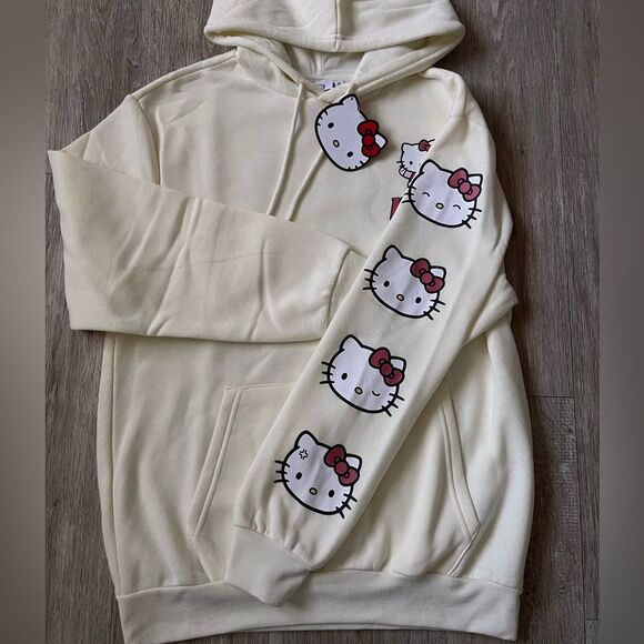 Sanrio Hello Kitty  Sweatshirt Front Back Graphic Cotton Oversized Hoodie Medium - Picture 5 of 10